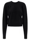 Maison Margiela Womens Black Round-neck Regular-fit Wool Jumper In Black