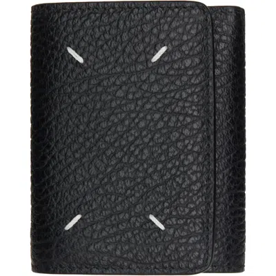 Maison Margiela Black Four Stitches Trifold Wallet