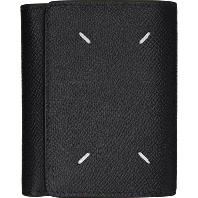Maison Margiela Black Four Stitches Wallet In T8013 Black