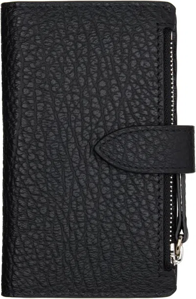 Maison Margiela Black Four Stitches Zip Card Holder