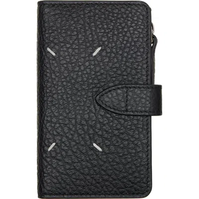 Maison Margiela Black Four Stitches Zip Card Holder