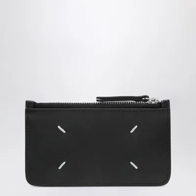 MAISON MARGIELA MAISON MARGIELA | BLACK FOUR STITCHES ZIPPERED CARD HOLDER