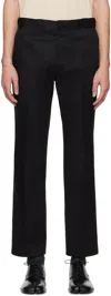 Maison Margiela Black Gabardine Trousers In 900 Black