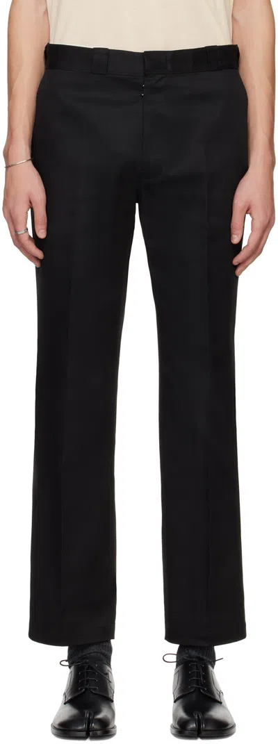 Maison Margiela Black Gabardine Trousers In 900 Black