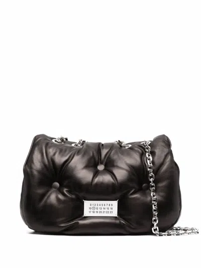 Maison Margiela Black Glam Slam Flap Shoulder Bag