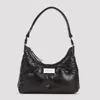 Maison Margiela Black Nappa Leather Small Glam Slam Hobo Shoulder Bag In Black
