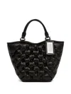 Maison Margiela Quilted Lambskin Handbag With Silver-tone Hardware In Black