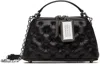 Maison Margiela Glam Slam Trapezoid Leather Top Handle Bag In Black