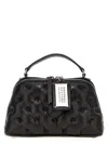Maison Margiela Quilted Texture Shoulder Bag With Detachable Strap In Black