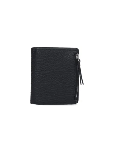 Maison Margiela Black Grain Leather Four Stitches Wallet