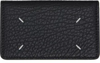 Maison Margiela Black Grained Leather Card Holder