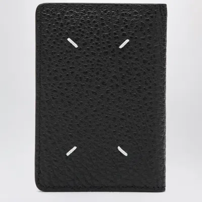 Maison Margiela Black Grained Leather Card Holder