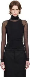 Maison Margiela Black High-neck Bodysuit In 900 Black