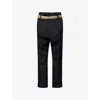 Maison Margiela High-waisted Pants With Pleats And Stylish Belt In Black