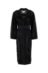 Maison Margiela Black Jersey Trench Dress In Black
