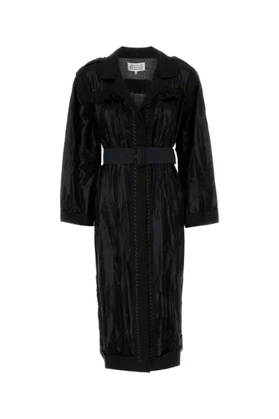 Maison Margiela Black Jersey Trench Dress