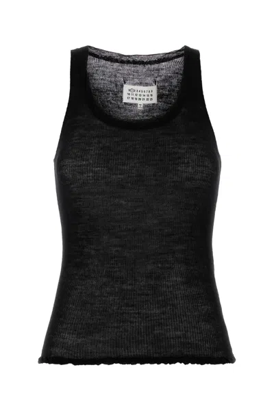 Maison Margiela Black Knit Tank Top