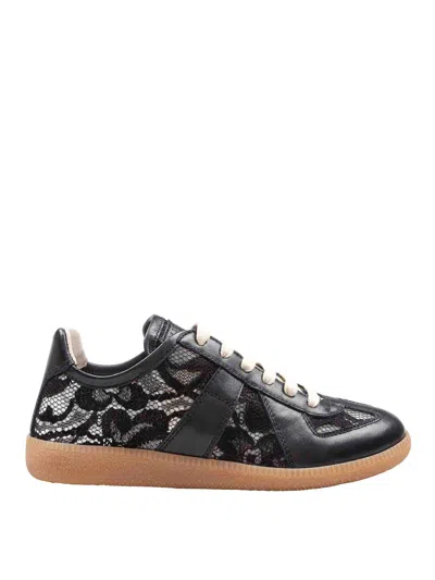 Maison Margiela Black Lace Replica Sneakers