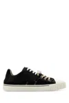 Maison Margiela Black Leather And Canvas New Evolution Sneakers