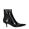 Maison Margiela Black Leather Ankle Boots In Black