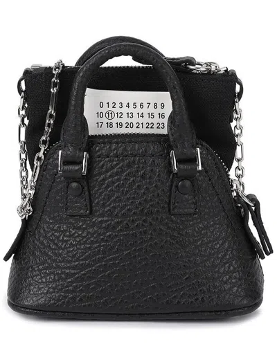 Pre-owned Maison Margiela Black Leather Baby Shoulder Bag (authentic Pre-loved)