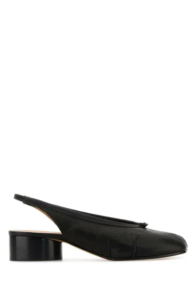 Maison Margiela Black Leather Ballet Flats