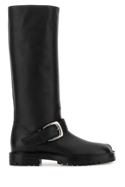 MAISON MARGIELA MEN BLACK LEATHER BOOTS, 11 LUXURY BOOTS FOR MEN DARVEYS
