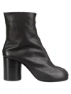Maison Margiela Ankle Block Heel Round Toe Boots In Black