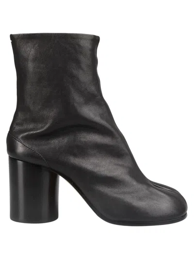 MAISON MARGIELA BLACK TABI LEATHER BOOTS