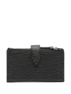 Maison Margiela Black Leather Card Holder In Black