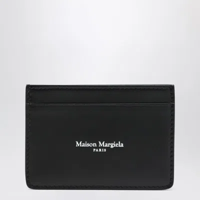 Maison Margiela Black Leather Cardholder With Logo