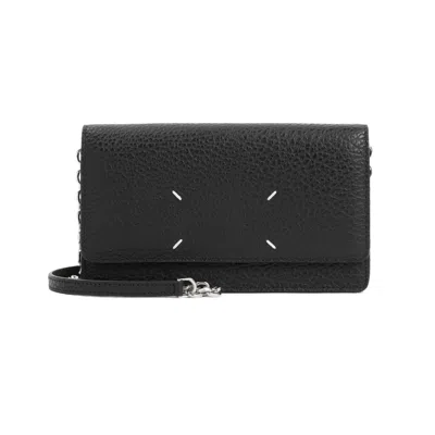 Maison Margiela Black Leather Chain Wallet