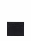 Maison Margiela Embossed Logo Card Holder Black In Black