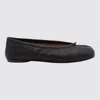Maison Margiela Black Leather Tabi Ballerinas With Signature Detailing