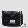 Maison Margiela Black Leather Glam Slam Flap Small Crossbody Bag In Black