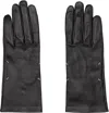 Maison Margiela Black Leather Gloves In Black