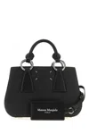 Maison Margiela Black Leather Handbag In Black