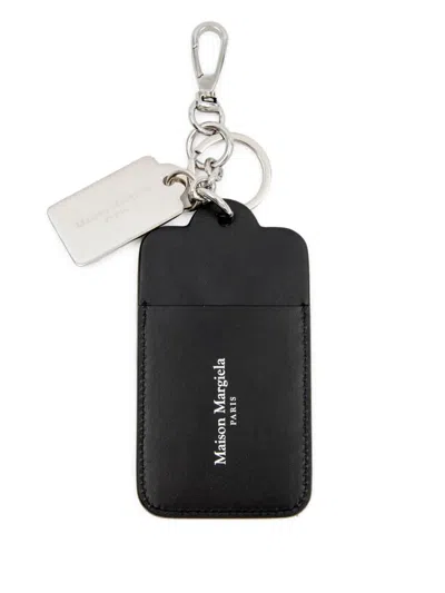 MAISON MARGIELA MAISON MARGIELA BLACK LEATHER KEYRING