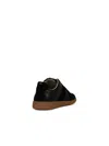 MAISON MARGIELA BLACK LEATHER LOW REPLICA SNEAKERS