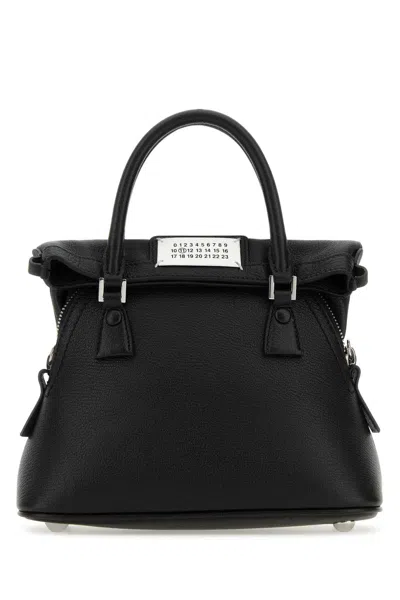 Maison Margiela Black Leather Micro 5ac Handbag