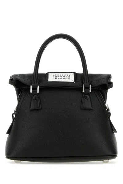 MAISON MARGIELA BLACK LEATHER MICRO 5AC HANDBAG