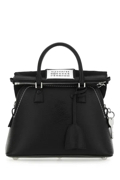 Maison Margiela Black Leather Mini 5ac Handbag