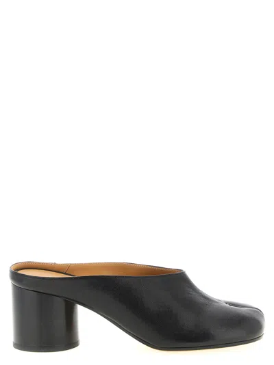 Maison Margiela Mule Tabi In Pelle In Black