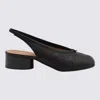 Maison Margiela Black Tabi New Ballerina Slingback Heels In Black
