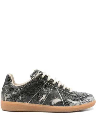 Maison Margiela Black Leather Sneakers