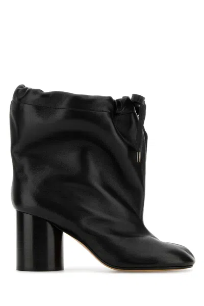 Maison Margiela Black Leather Tabi Ankle Boots