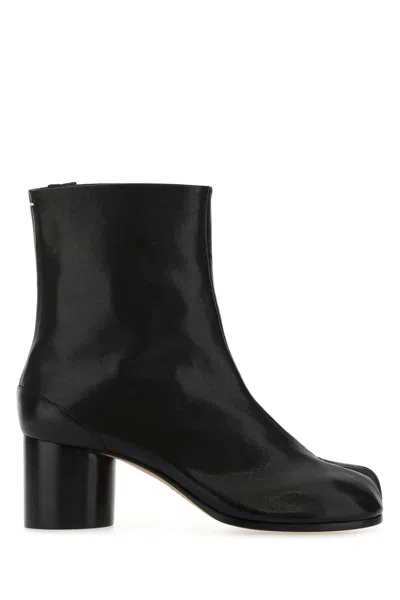 Maison Margiela Tabi Split-toe Leather Ankle Boots In Black