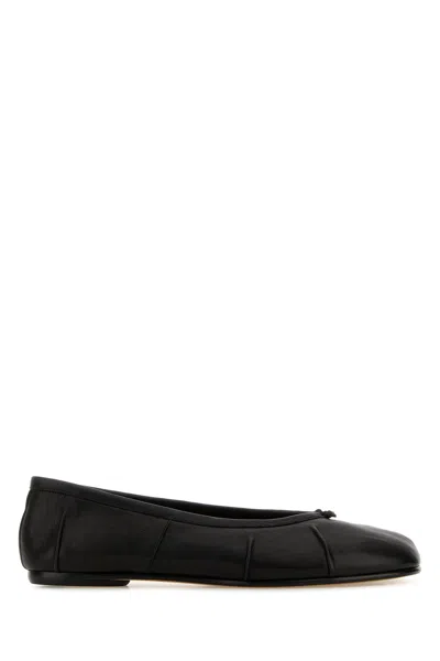Maison Margiela Black Leather Tabi Ballerinas