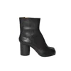 Maison Margiela Black Leather Tabi Boots In Black