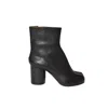 Maison Margiela Leather Tabi Ankle Boots In Black